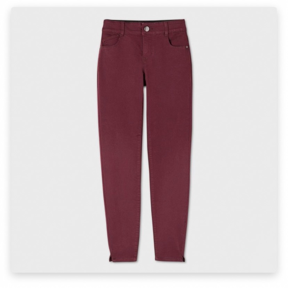 Knox Rose Mid-Rise Twill Skinny Pants